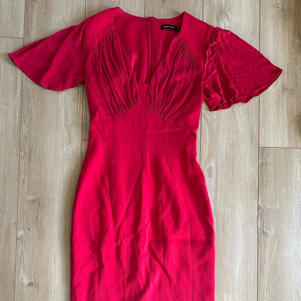 Karen Millen Gathered Detail Midi Dress